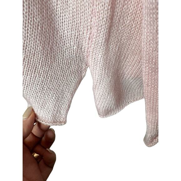 Wooden Ships NEW Pink Heart Oversized Sweater M/L Acrylic Mohair Wool Blend - Picture 5 of 9